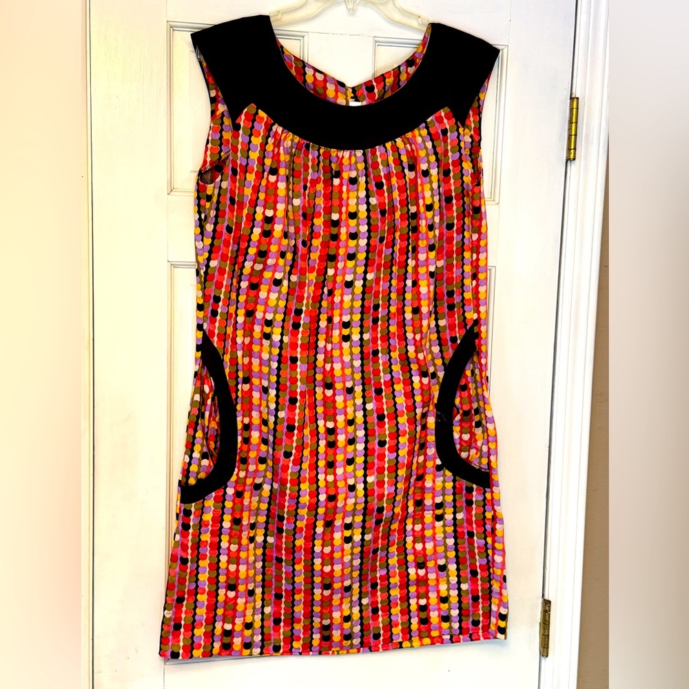Uncle Frank Pink and Black Sheath Mini Dress